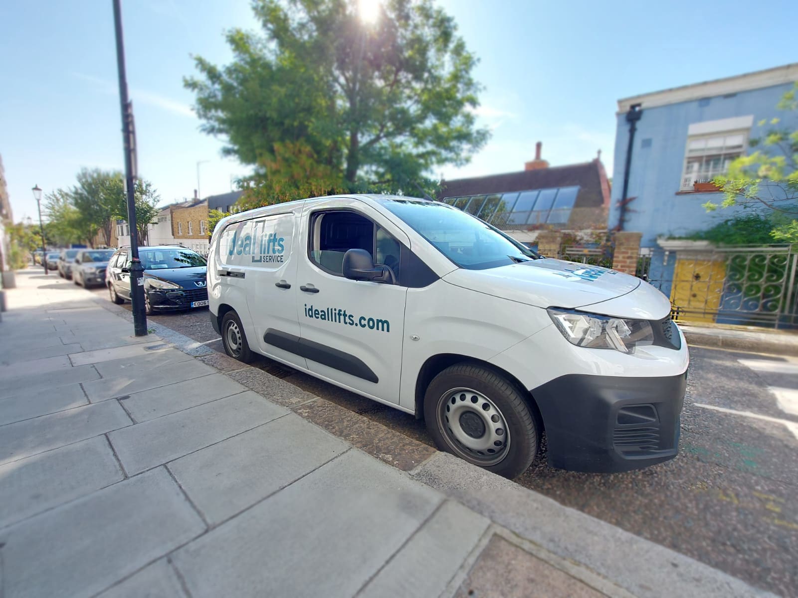 Ideal Lifts van parked on a street